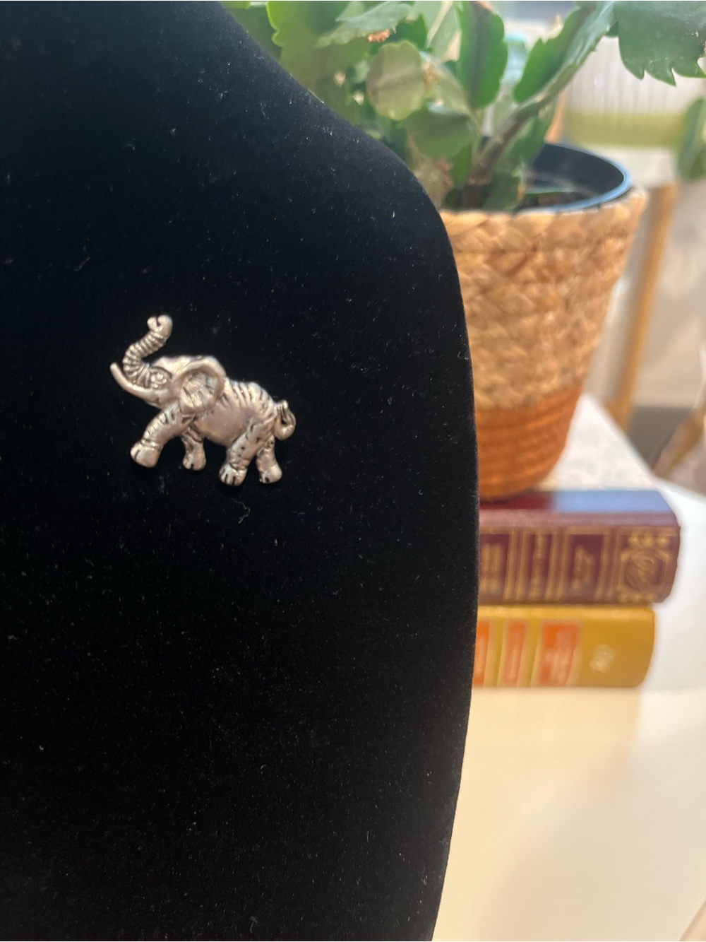 J. Crew Silver Elephant Pin